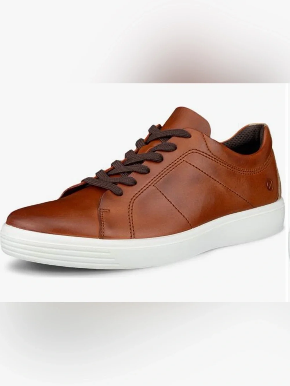 Worn 1x ECCO Classic Low Men’s Leather Sneaker Size 11 Medium Cognac Brown